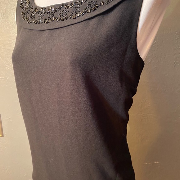 Vintage APPRAISAL Black Beaded Top - Picture 4 of 16